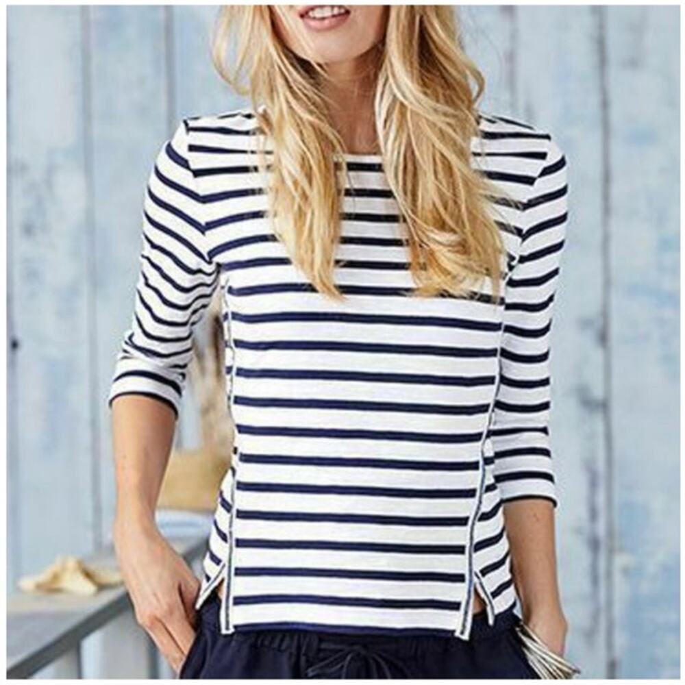 J Crew Sequin Embellished Cotton Striped Shirt Size Medium NWT